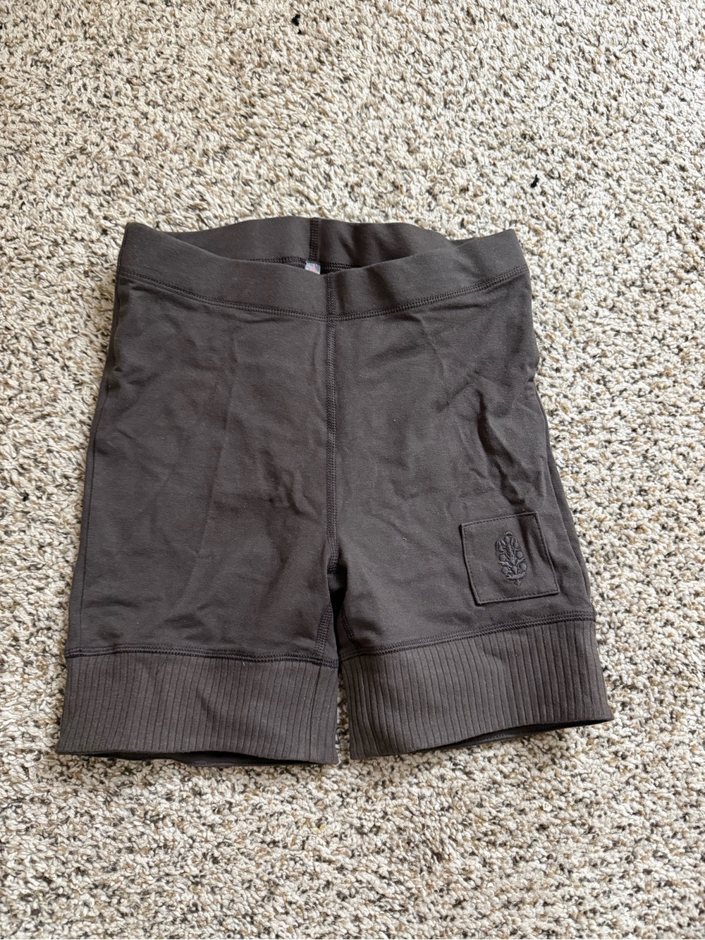 FP Movement by Free People Dark Brown Ribbed Hem Bike Shorts⭐️ Worn once⭐️